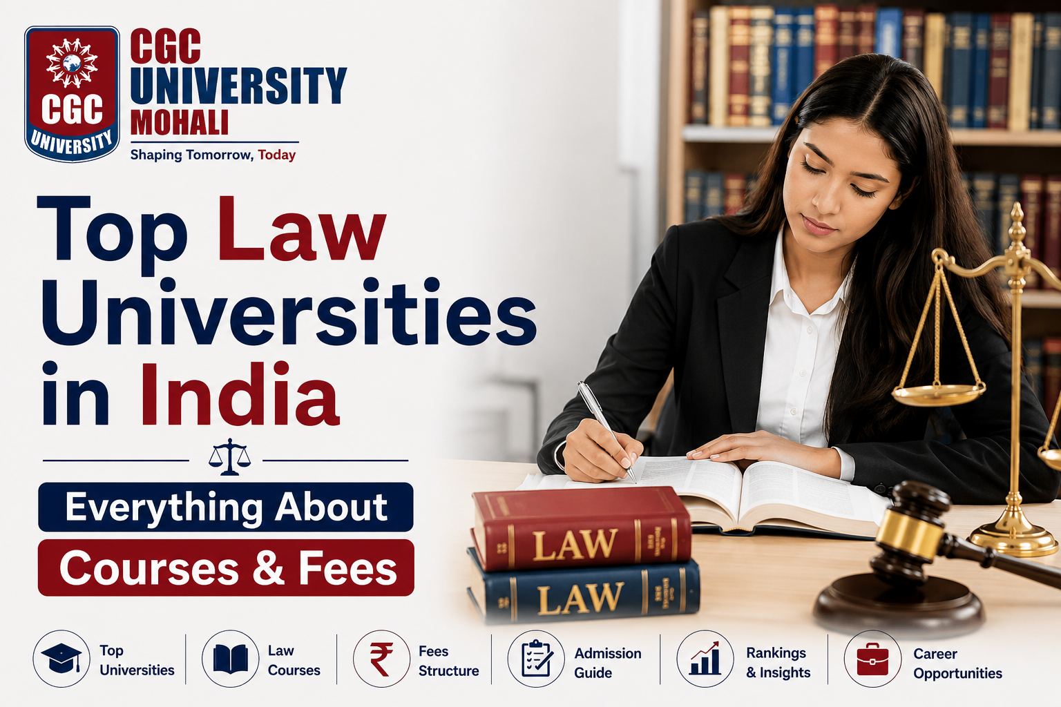 Top law universities in India banner